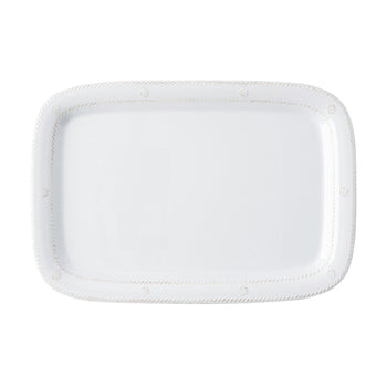 Juliska Melamine: Berry & Thread 16 inch Serving Tray/Platter  - Whitewash
